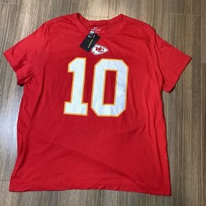 Nike Kansas City Chiefs #10 Red Football T Shirt‎ Mens Size XXL - NWT